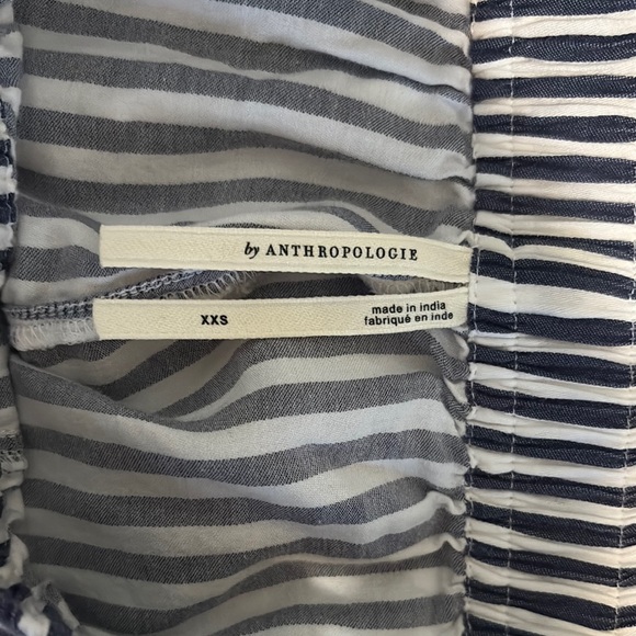 Anthropologie XXS The Wren Boxer Shorts with Navy and White stripes - Picture 3 of 4